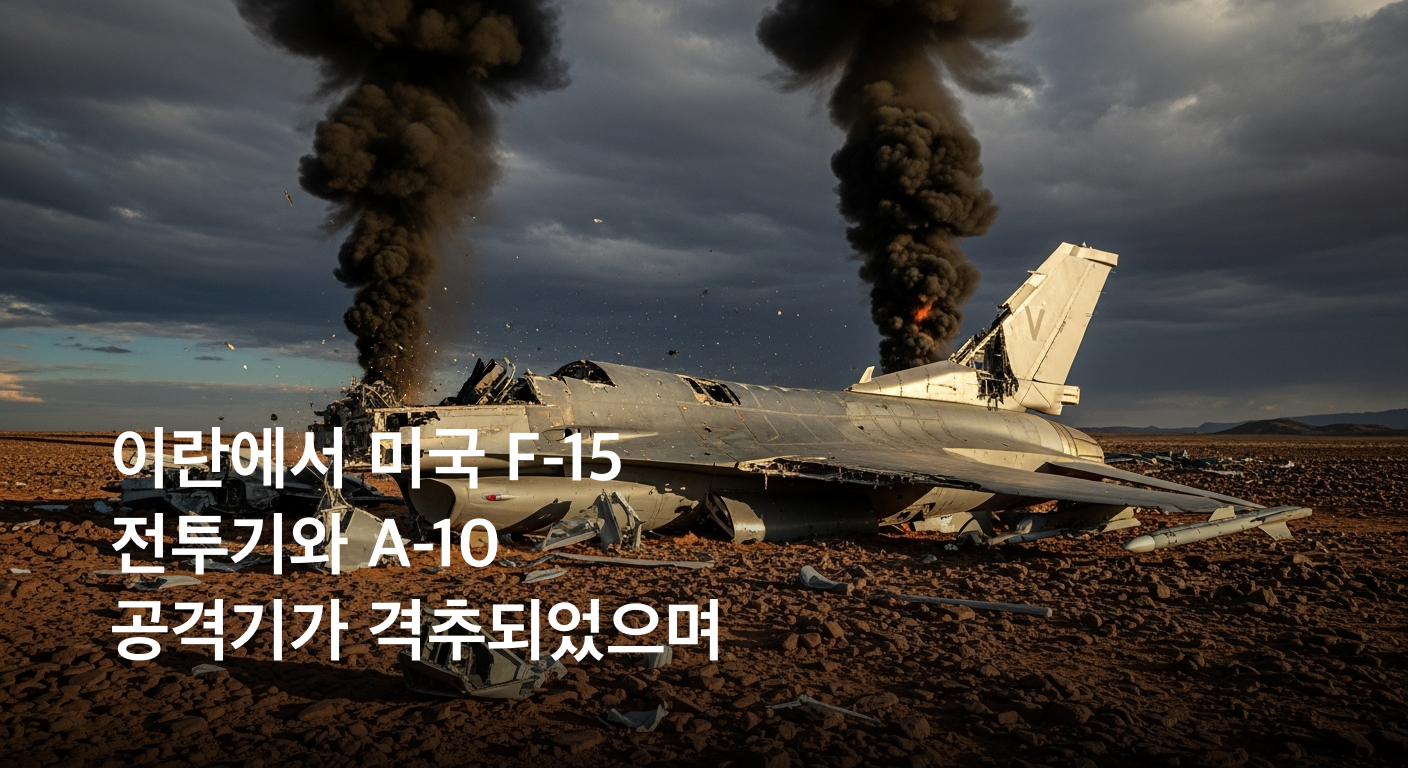 미국 F-15 전투기와 A-10 공격기가 이란에서 격추되어 2명이 구조되었고 1명은 실종되었다