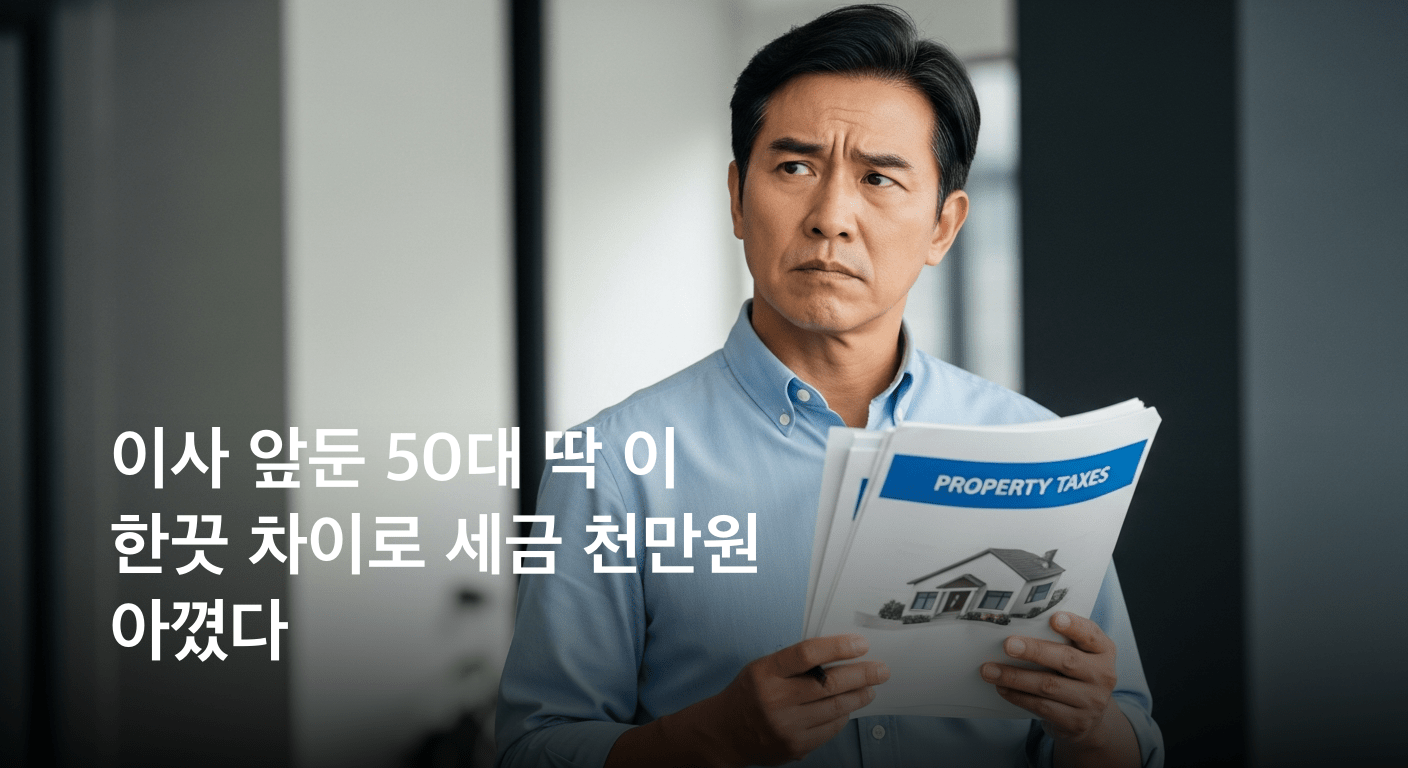 50대 가장의 세금 고민 이사 앞두고 일시적 2주택자 세금 폭탄 피하는 현명한 전략