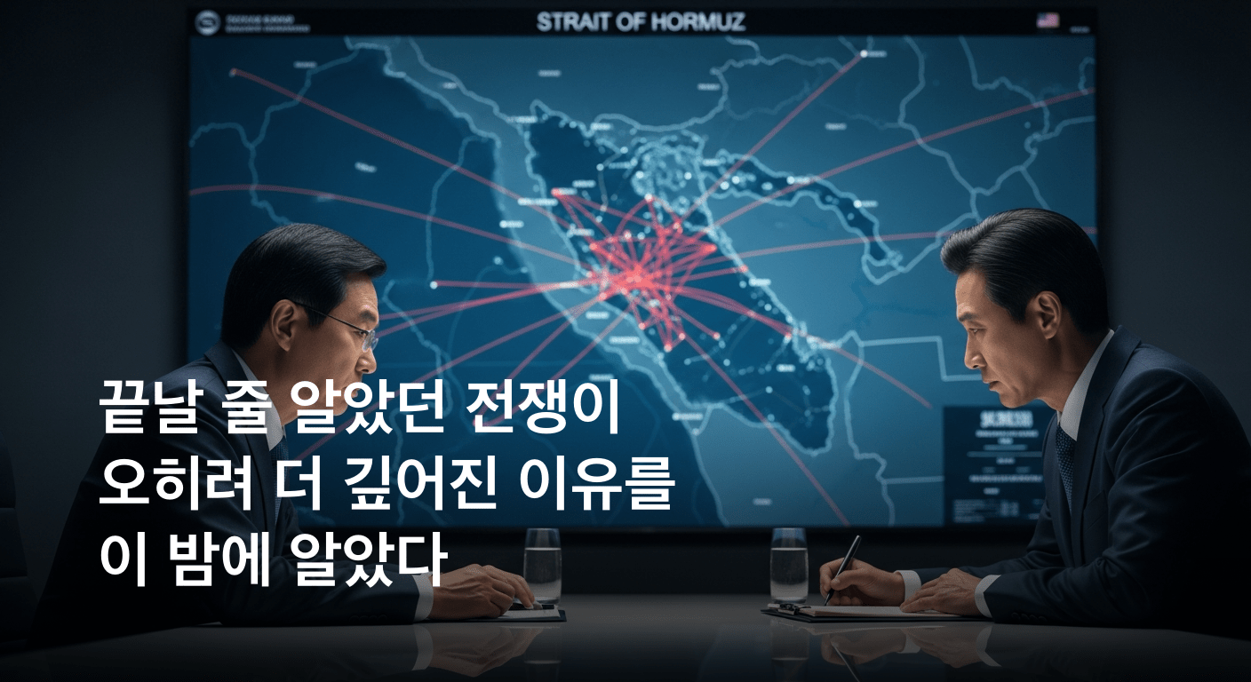 미국과 이란, 운명의 심야 회담 격론. 호르무즈 해협 평행선에 전쟁 종식 난항