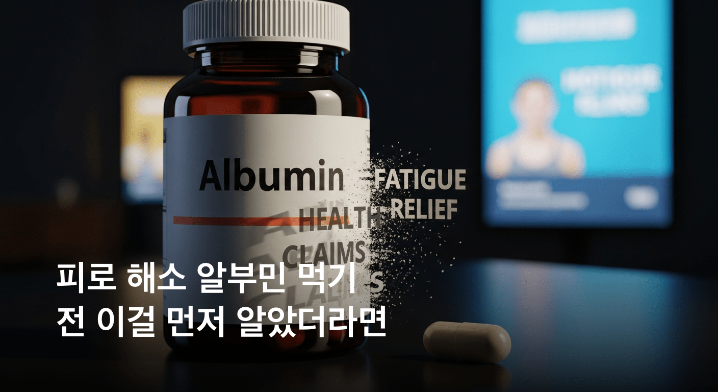 피로 해소? 먹는 알부민의 은밀한 진실, 18억 원 부당광고 실태 포착!