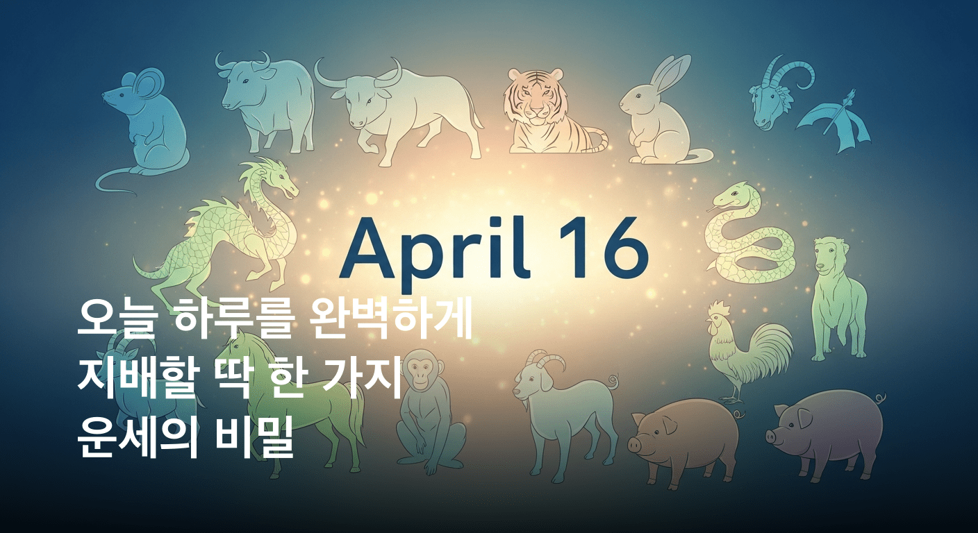 4월 16일, 오늘을 지배하는 띠별 운세 대공개
