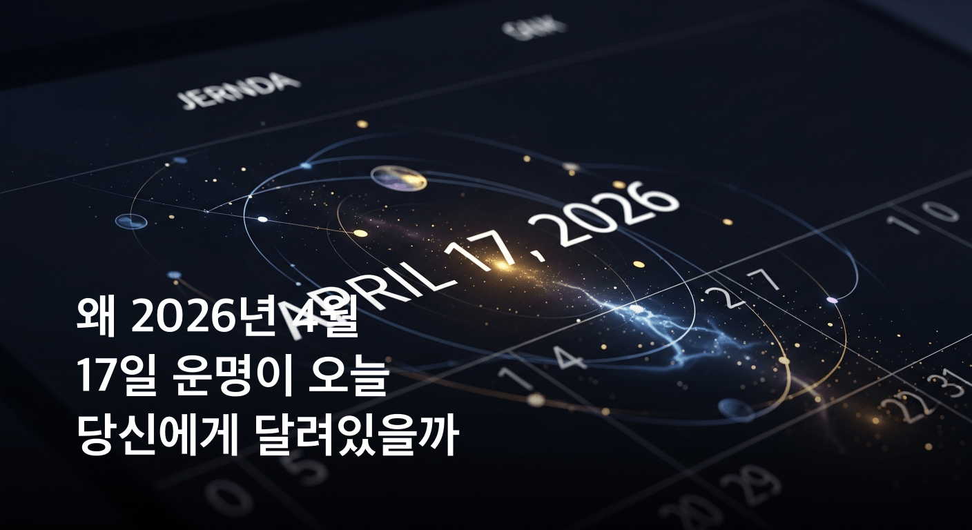 2026년 4월 17일, 당신의 운명은? 오늘 하루를 밝히는 띠별 운세