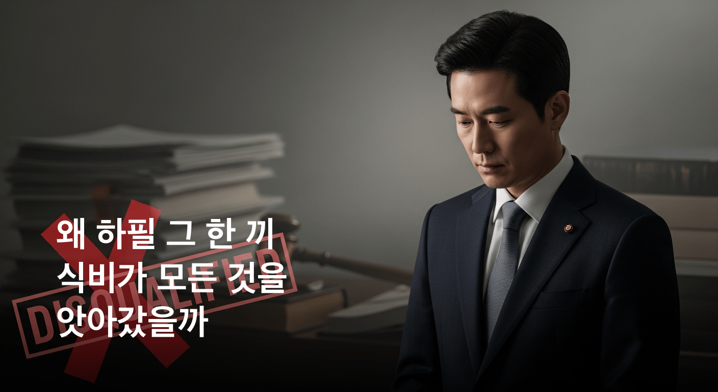 충격 속보: 식비 대납 의혹 휩싸인 후보, 결국 자격 박탈
