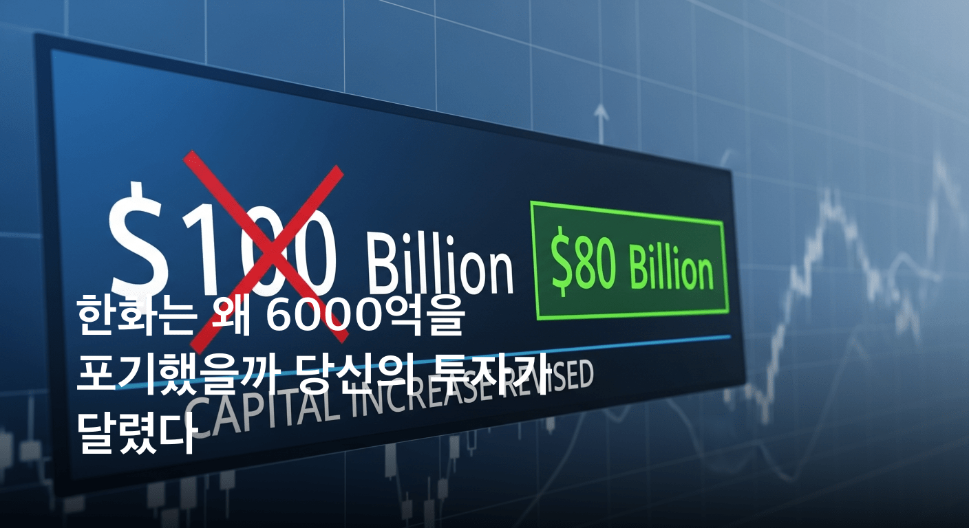 한화솔루션, 2.4조 유상증자 계획 1.8조로 대폭 수정... 시장에 미칠 파장은?