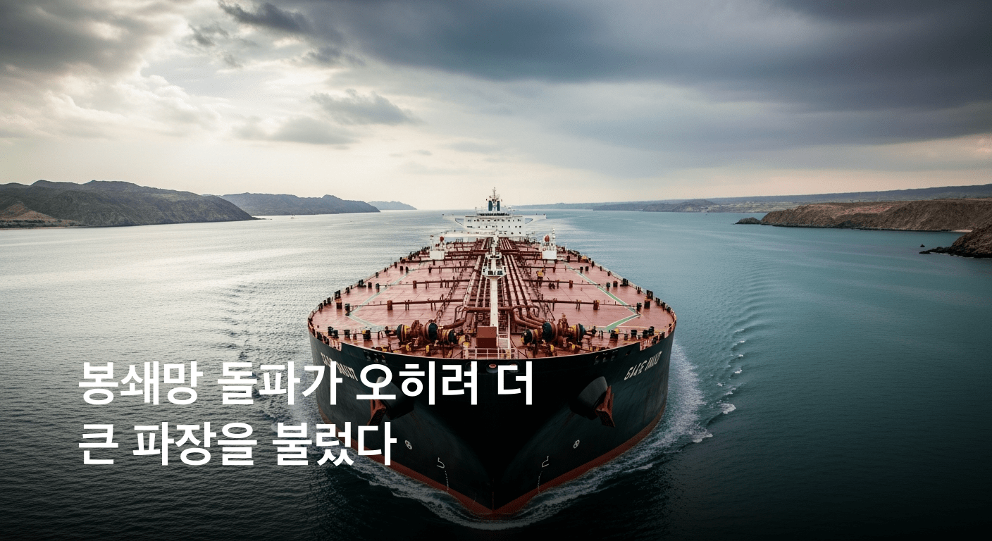 미군 봉쇄망 뚫은 이란 원유 400만 배럴, 호르무즈 해협 통과로 국제 정세 급변