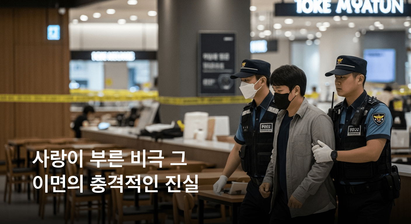 대전 백화점 식당가 흉기 난동. 전 연인 주장 40대 남성 피의자 구속.