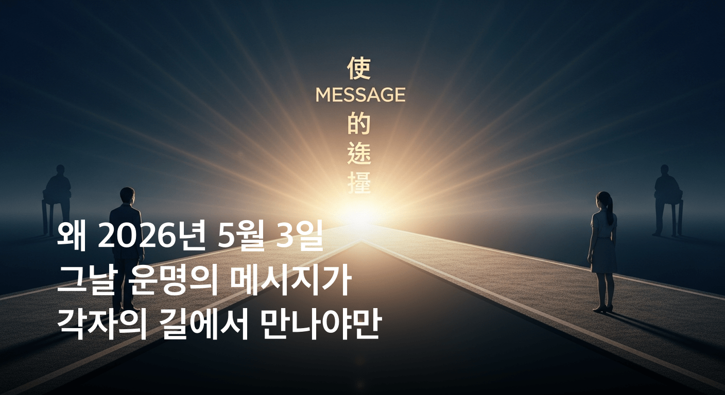 2026년 5월 3일, 각자의 길에서 만나는 운명의 메시지