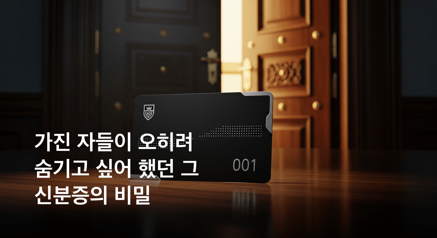 최상위 0.1%를 위한 비밀의 문 자산가들이 탐하는 신분증의 정체