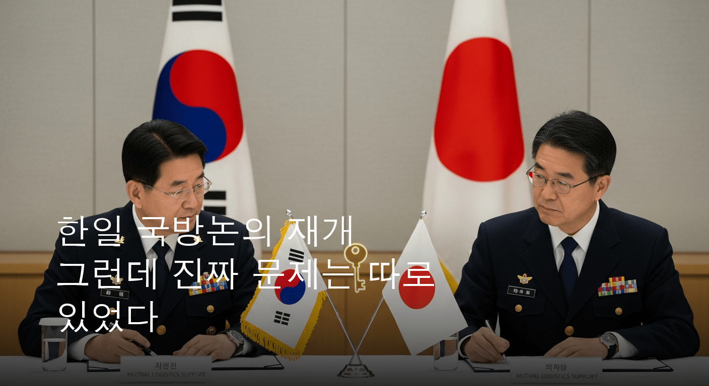 한일 국방 수장들, 상호군수지원협정 논의 재개…국민적 이해가 관건으로 부상했다