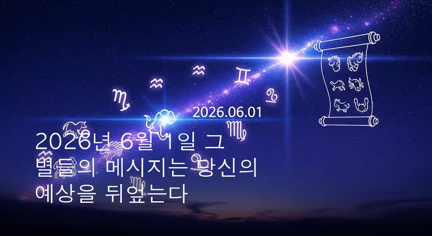 2026년 6월 1일, 별들이 속삭이는 운명의 메시지: 띠별 운세 심층 분석