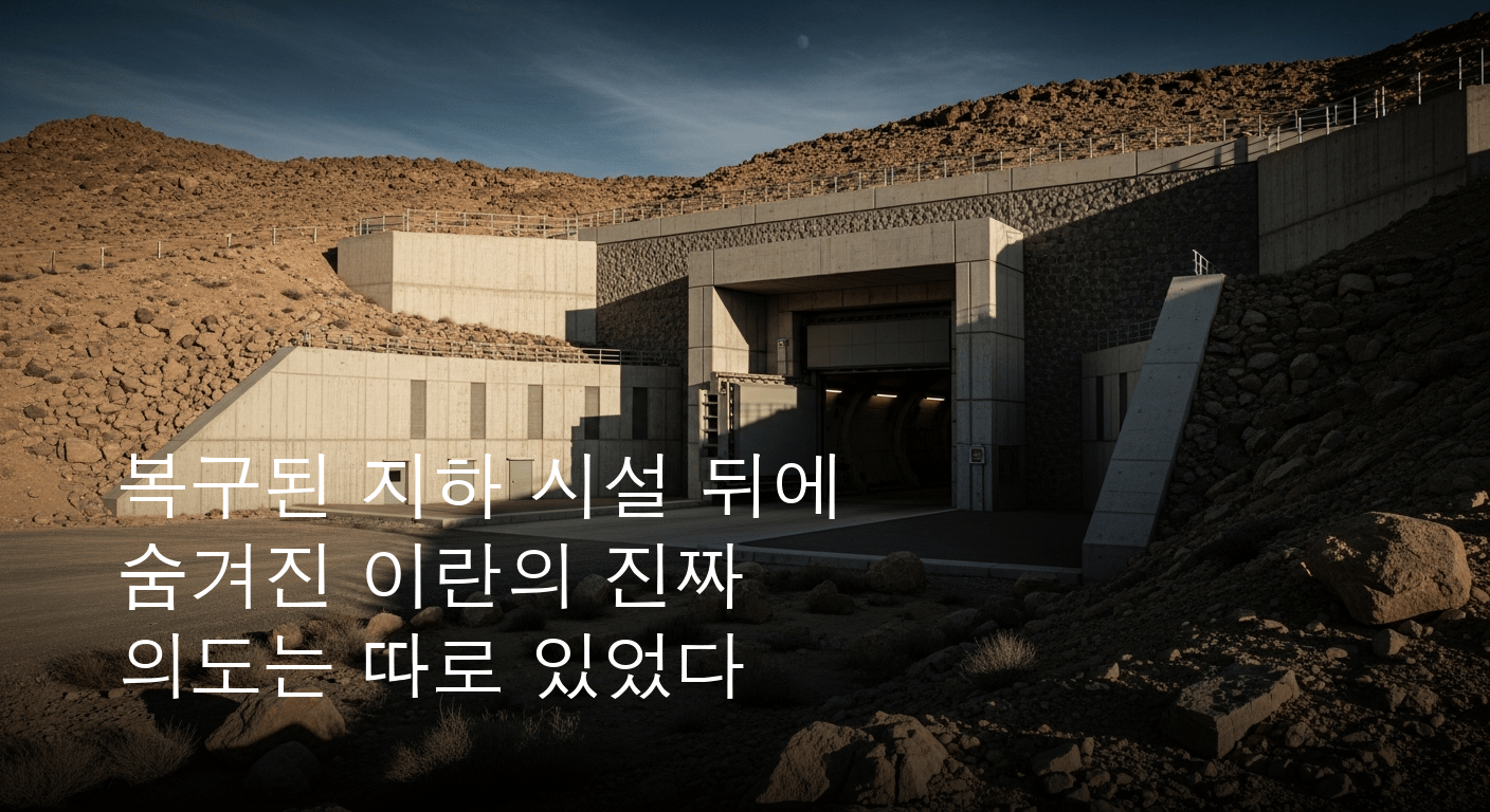 이란 지하 미사일 시설 위협적 복구 전 세계 이목 집중