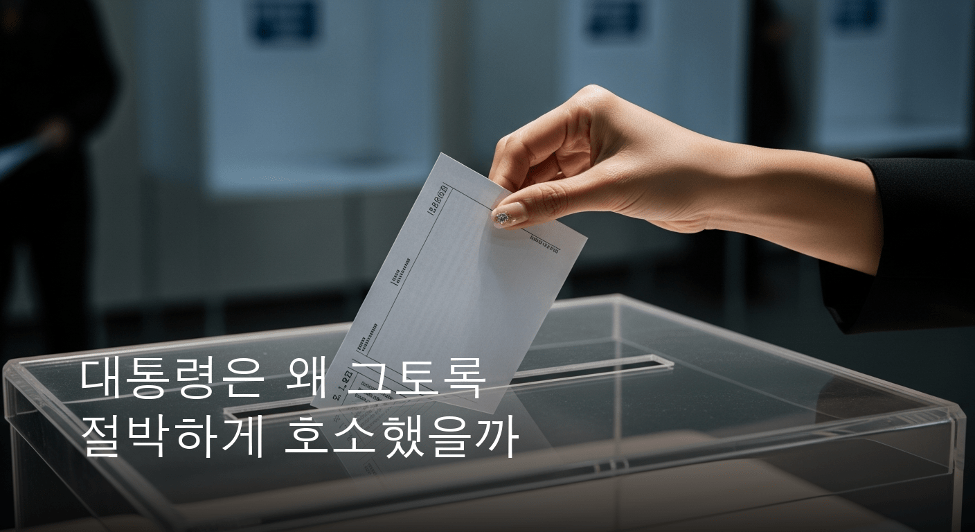 대통령의 절박한 호소: 최악의 지배를 막아낼 시민의 한 표