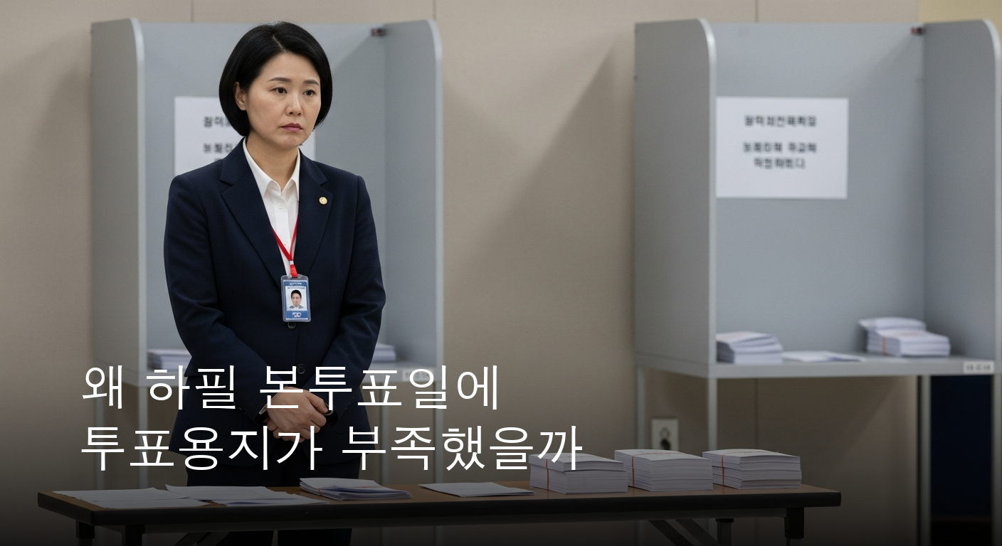 제9회 지방선거 본투표일, 투표용지 부족 사태로 인한 중앙선거관리위원회 긴급 대책 마련 착수