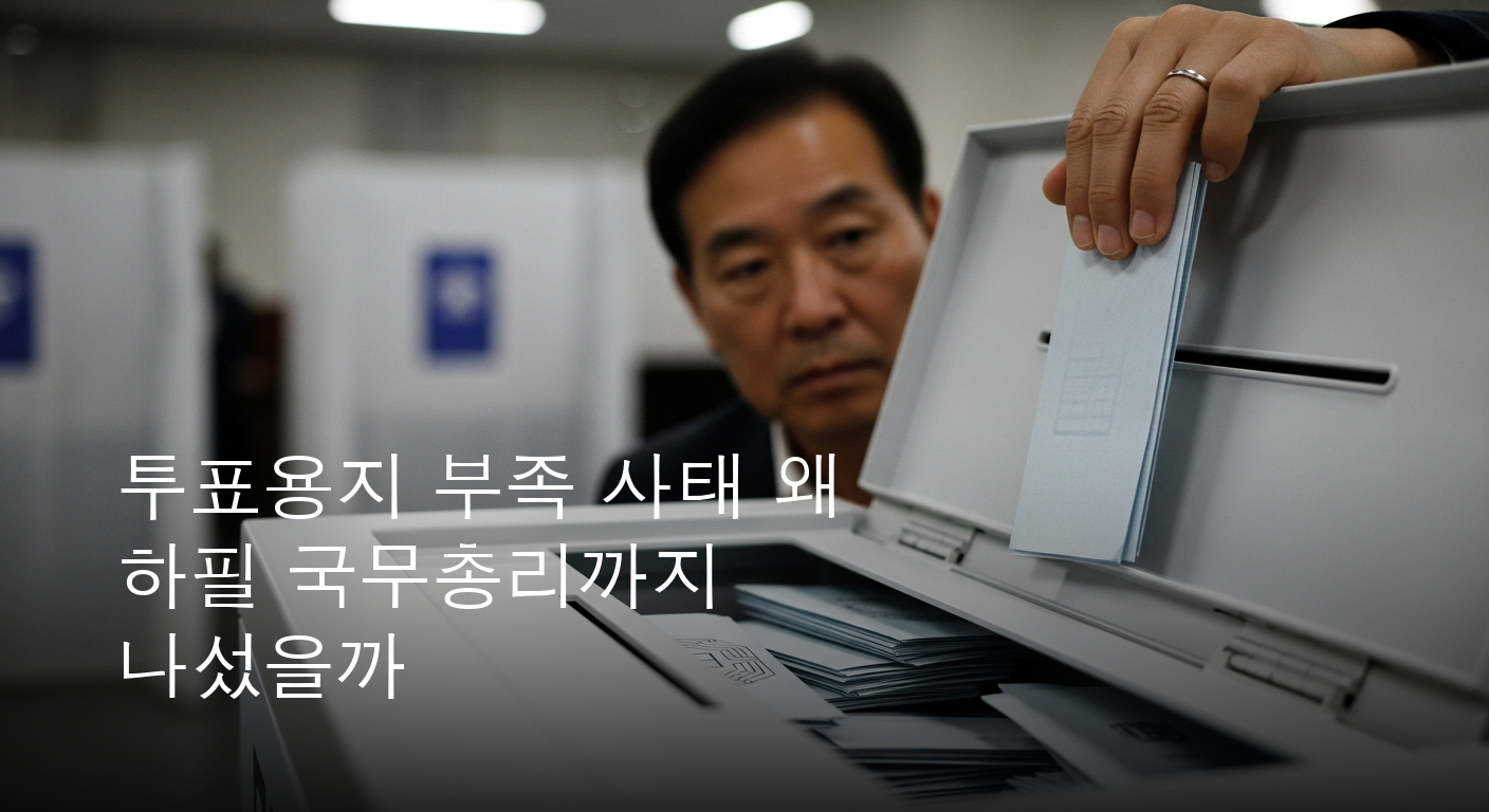 투표용지 부족 사태, 국무총리 '국정조사·특검' 강력 촉구…민주주의 위기론 확산