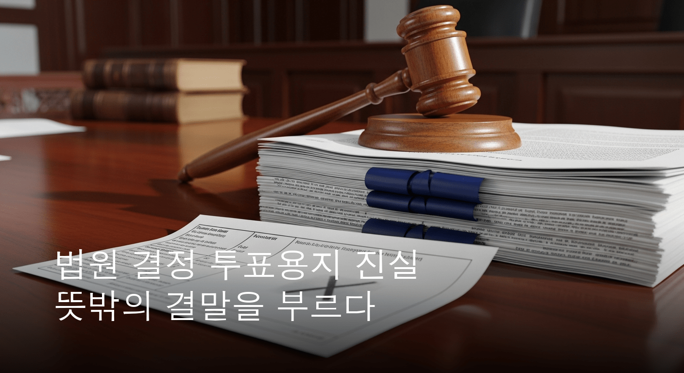 투표용지 부족 사태 진실 규명 위한 법원의 중대한 결정