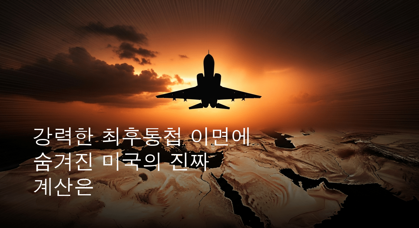 미국, 이란에 대규모 공습 감행 후 강력한 최후통첩 발령