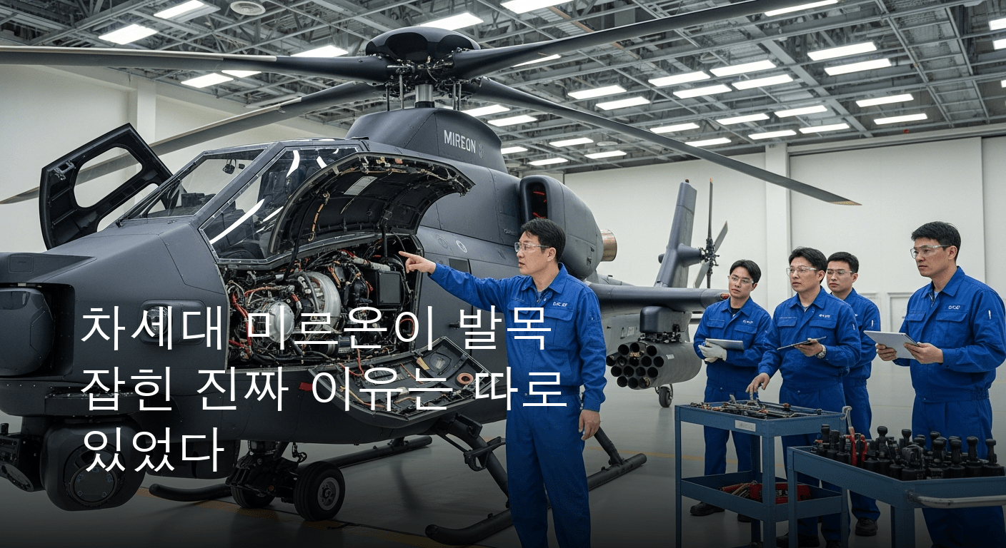 국군 차세대 공격헬기 '미르온', 치명적 엔진 결함으로 비상 비행 중단 조치