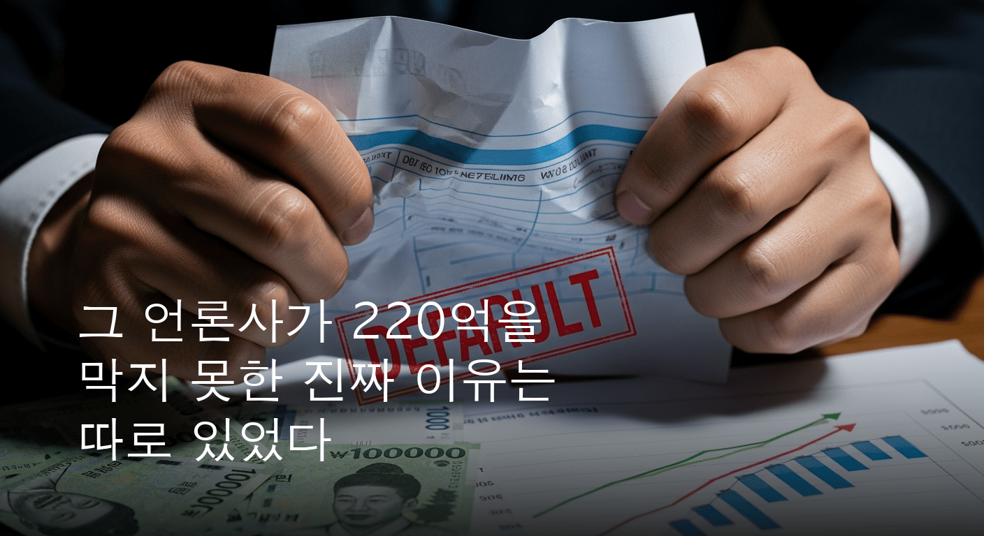 주요 언론사 220억 어음 1차 부도 발생. 기업 유동성 위기 심화 국면 돌입