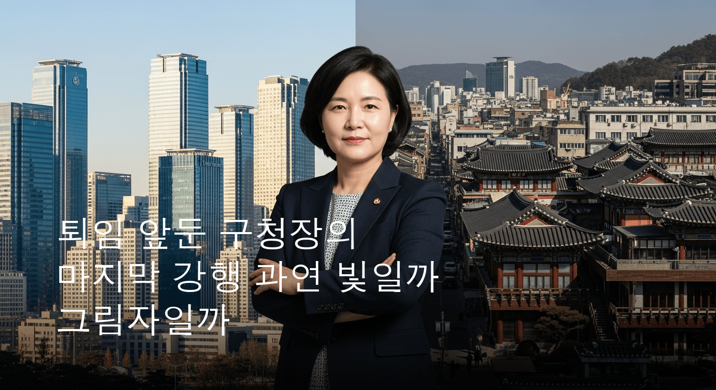 퇴임을 앞둔 종로구청장, 세운4구역 재개발 인가 강행 논란 속 빛과 그림자