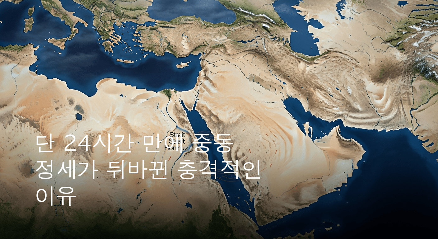 중동 정세 요동, 이란 호르무즈 해협 재봉쇄 선언으로 긴장 고조