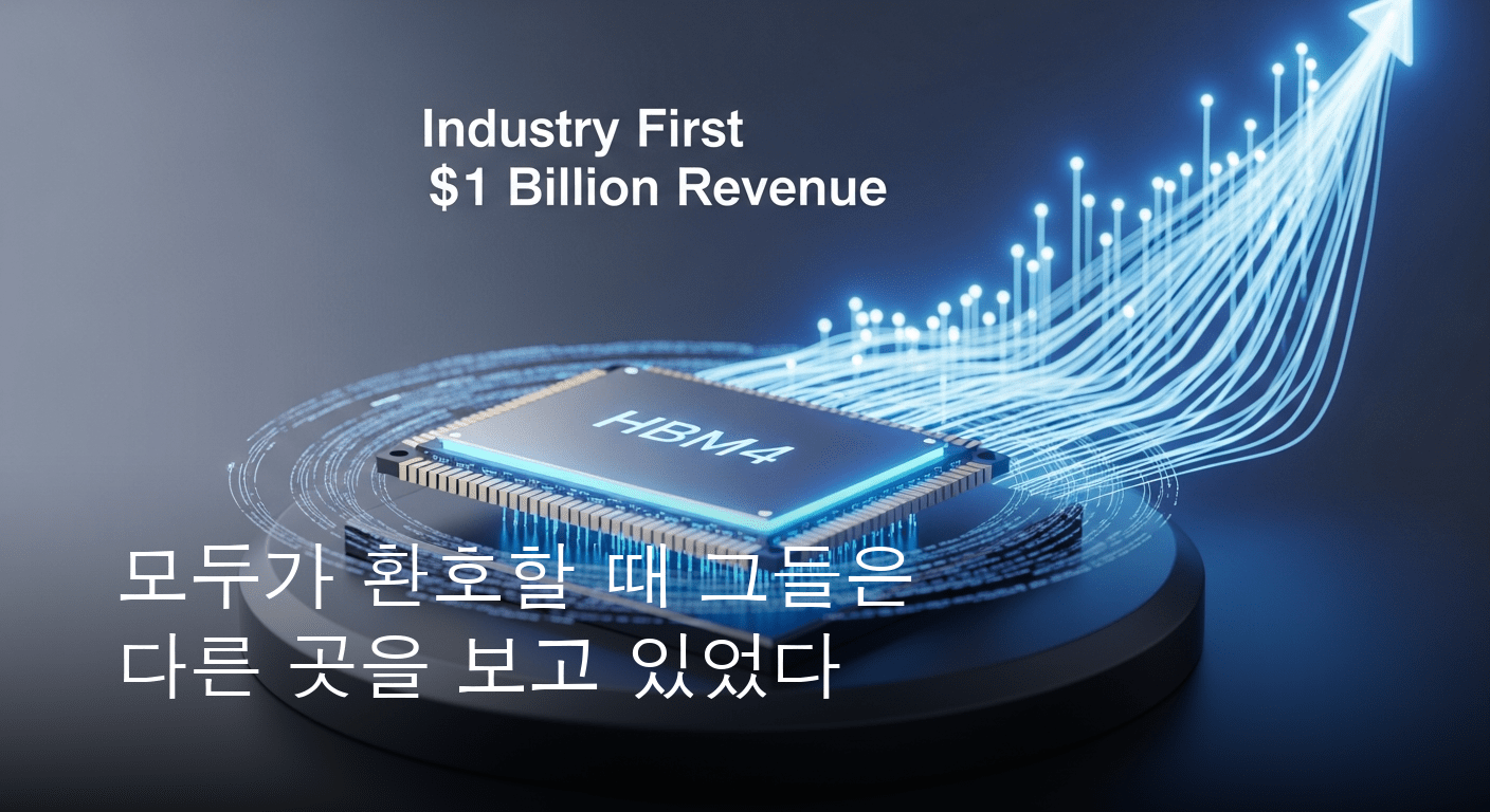 차세대 메모리 시장 석권 신호탄: 첨단 HBM4, 업계 최초 10억 달러 매출 쾌거