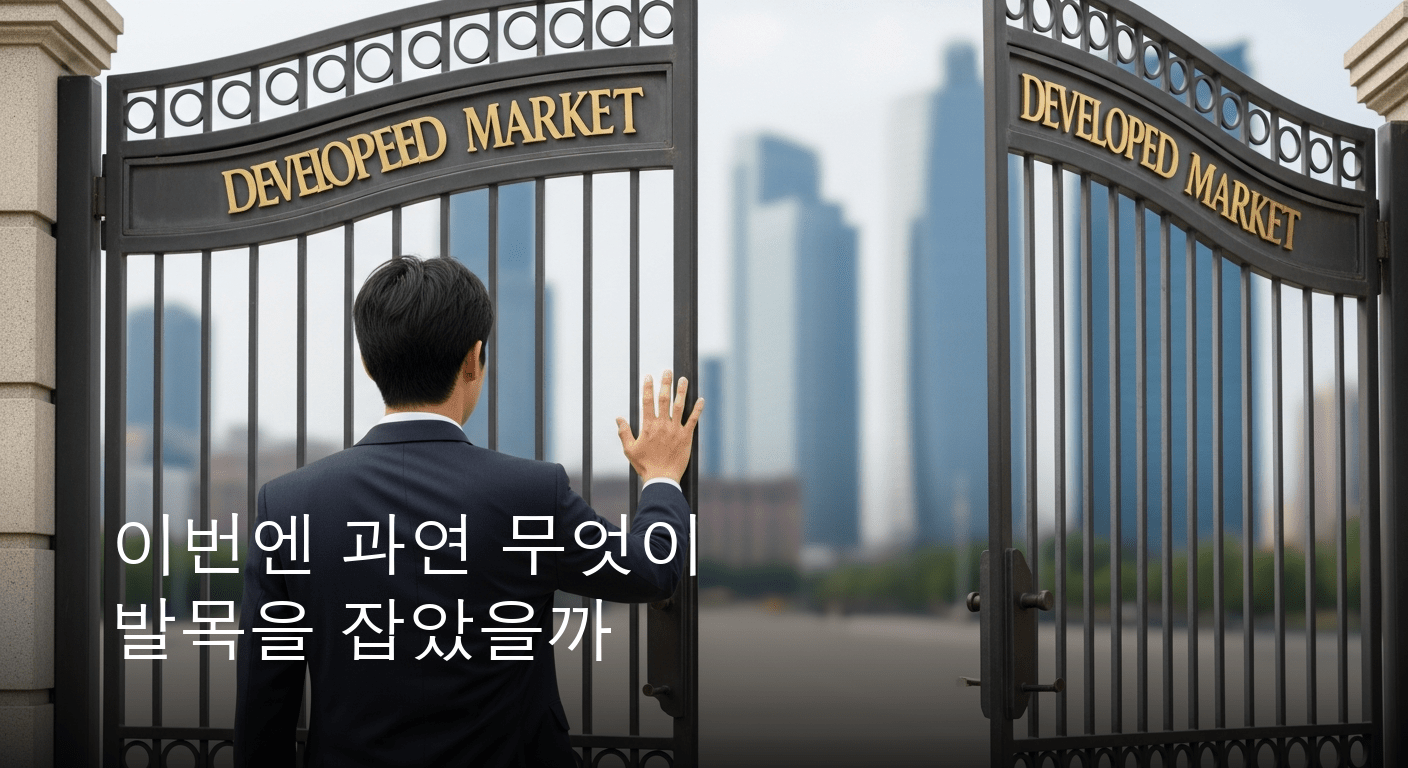 한국 증시, 선진 시장 진입의 문턱에서 또다시 좌절하다