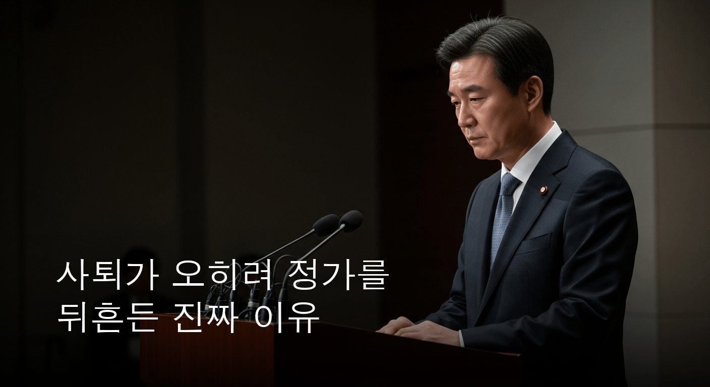 거물 정치인, 당 대표직 전격 사퇴 정가에 파장 예고
