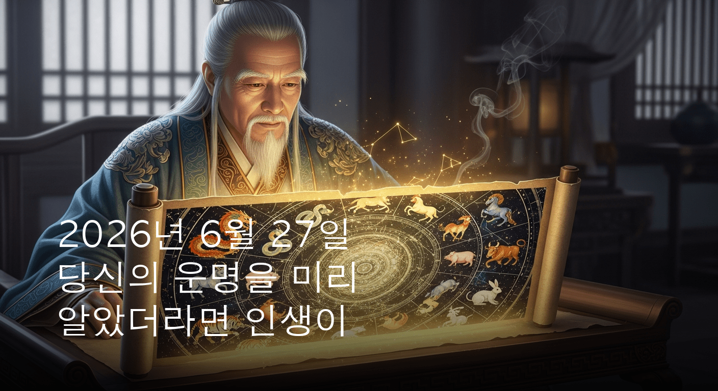 2026년 6월 27일, 천명(天命)을 읽다: 띠별 운명의 흐름과 현명한 대처법