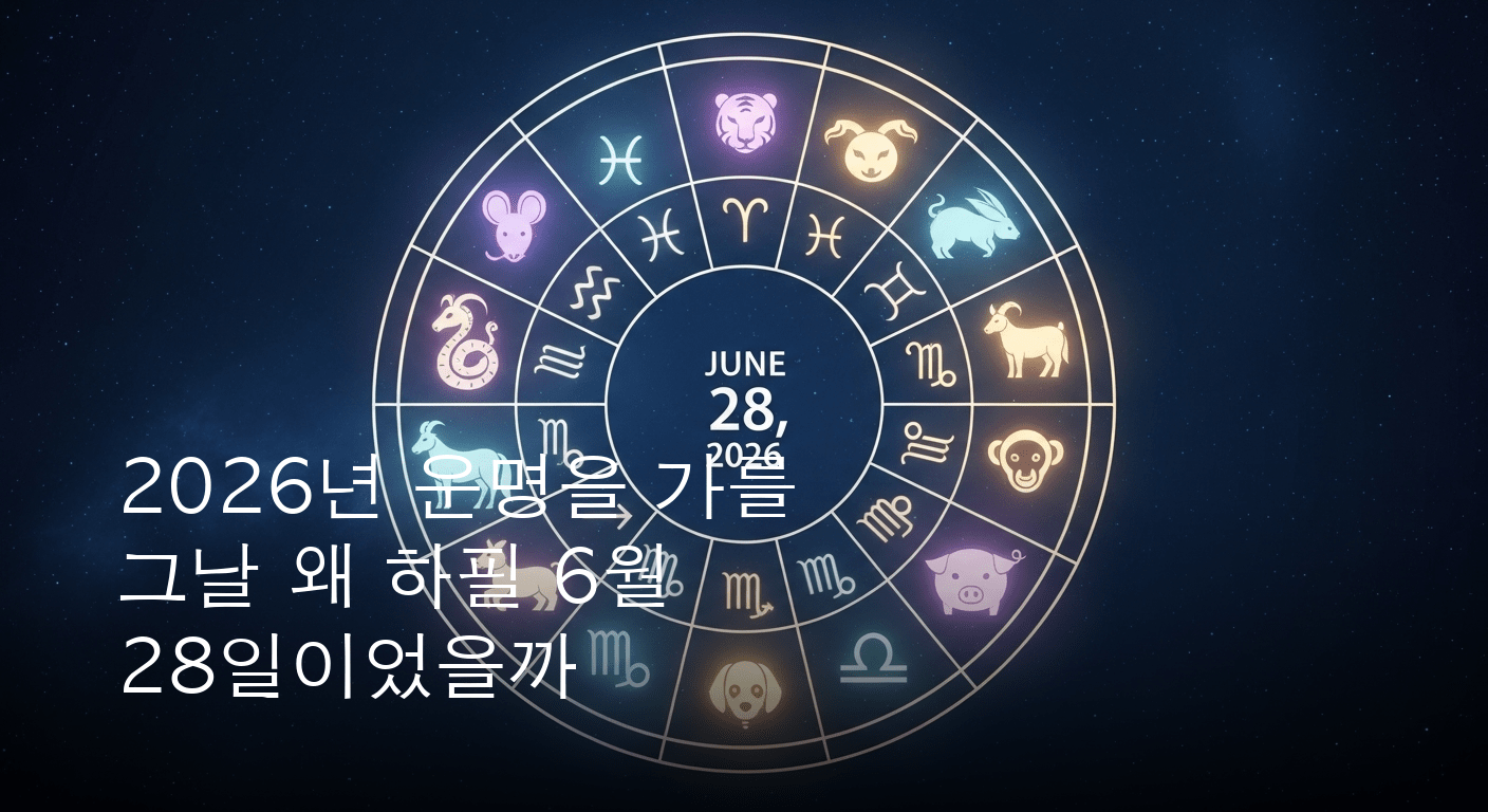 2026년 6월 28일 띠별 운세 예측 특별 분석