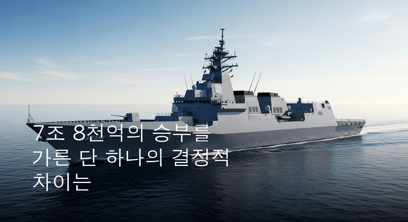 7조 8천억 규모 차세대 구축함 사업, 한화오션 최종 승기 거머쥐다!