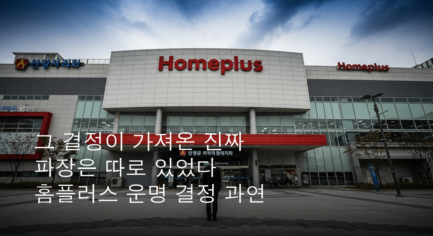 대형마트 홈플러스 운명 결정 법원 회생절차 폐지 결정에 시장 촉각