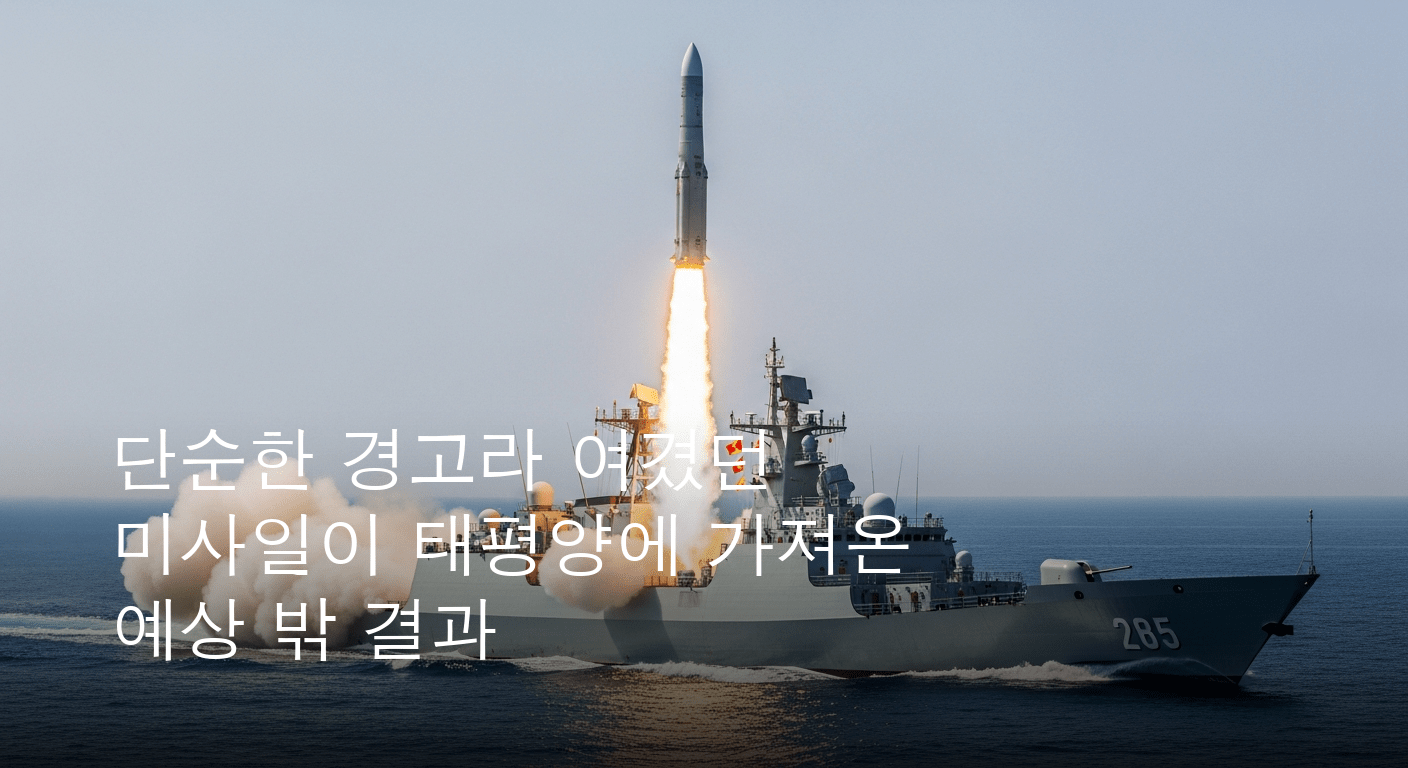 태평양 공해상에 울려 퍼진 중국 해군 전략 미사일의 경고
