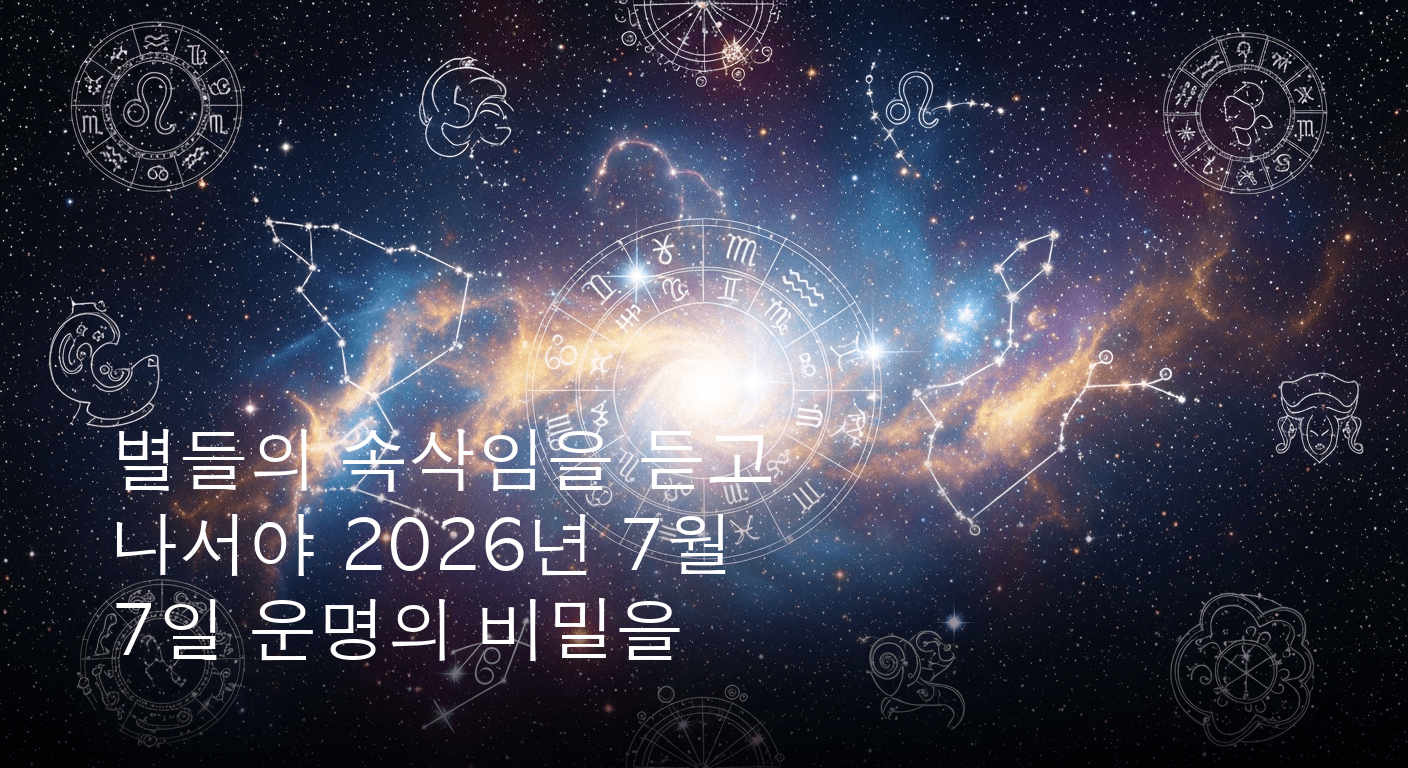 2026년 7월 7일, 별들이 속삭이는 오늘의 운세 분석