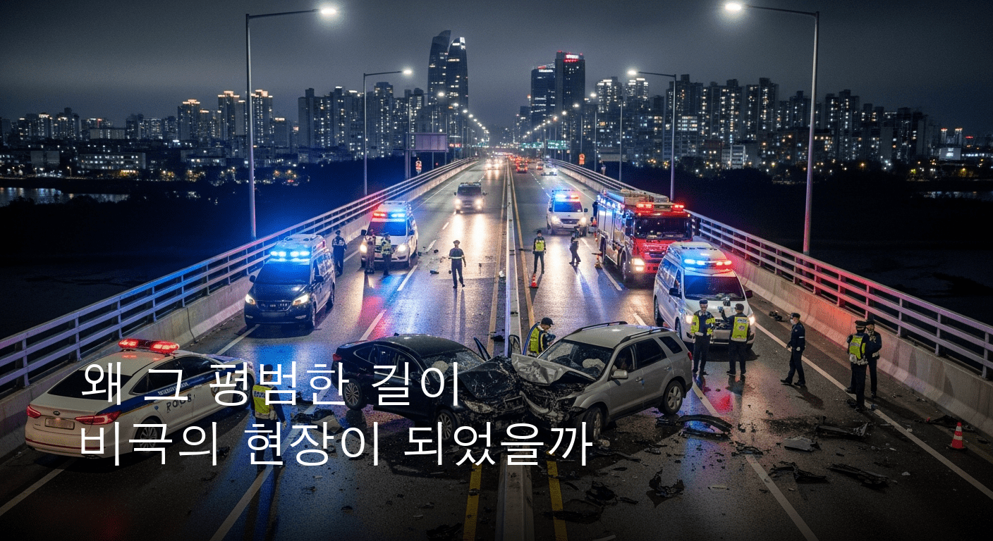 인천 고가도로서 발생한 비극적 정면 충돌, 3명 사망에 충격
