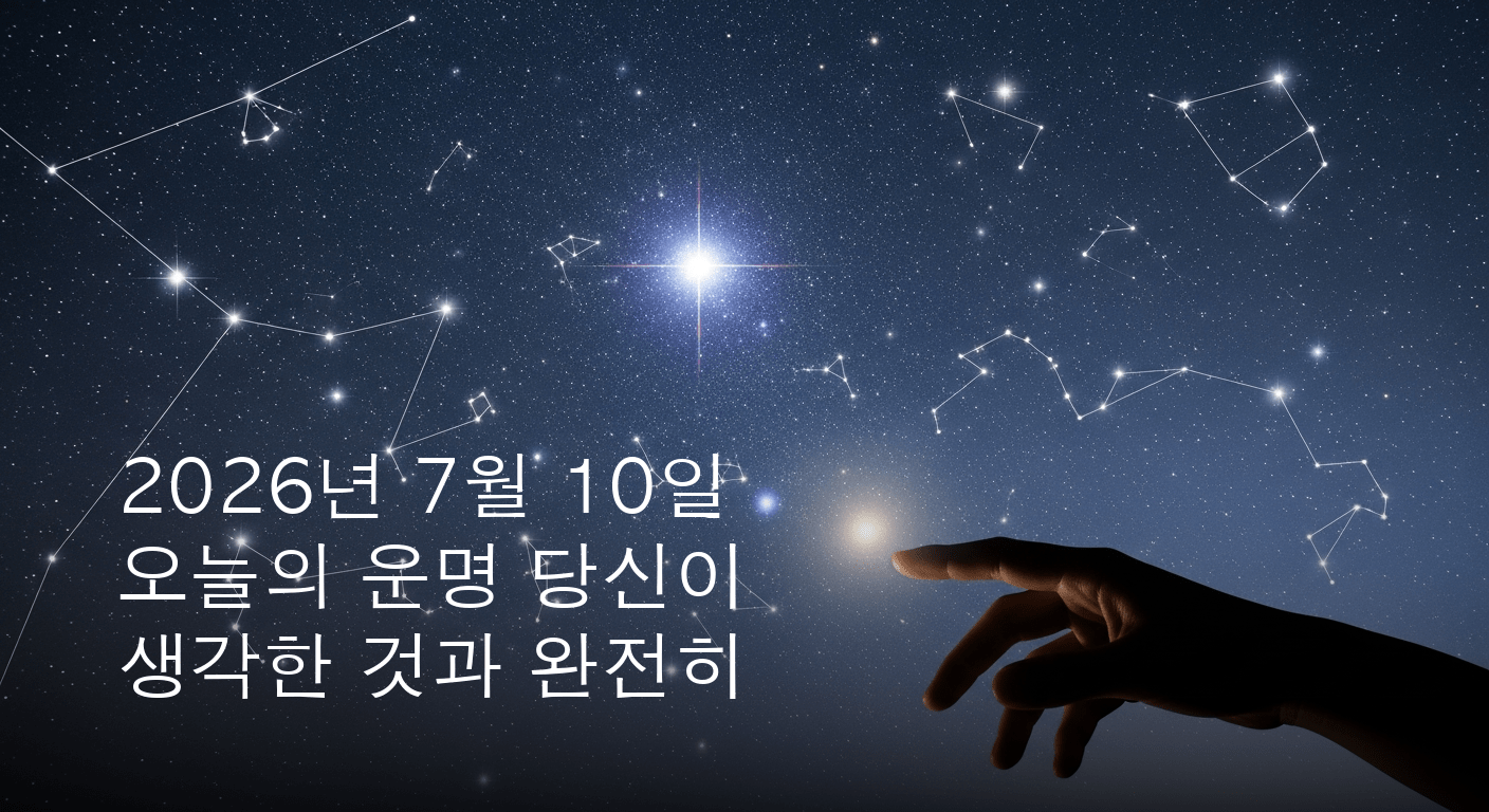 2026년 7월 10일, 운명의 별자리가 밝히는 당신의 오늘