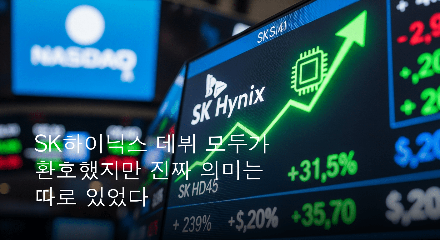 SK하이닉스, 나스닥 화려한 신고식! 첫날부터 공모가 13% 급등하며 시장 기대감 폭발