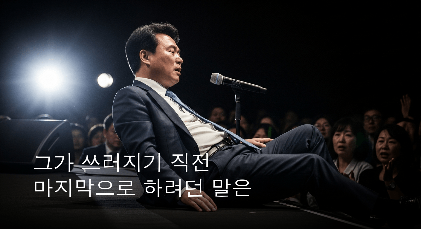 긴급 속보: 민경욱 전 의원, 부정선거 강연 중 의식 잃고 쓰러져