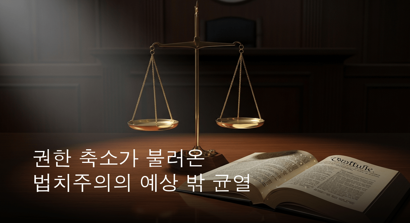 법치주의 위협 논란 증폭. 검사 보완수사권 완전 폐지, 헌법 정신에 정면 위배 주장.