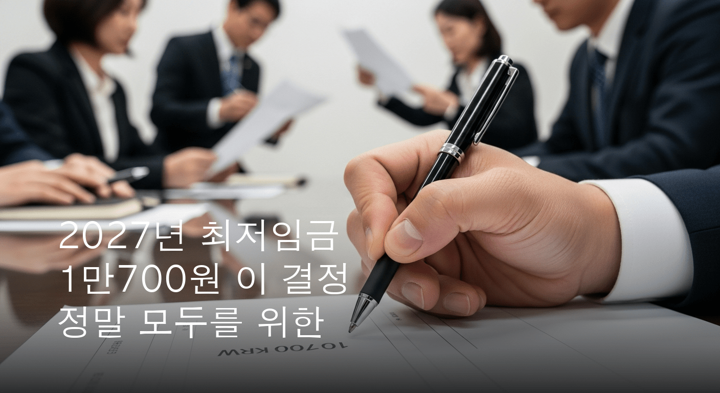 극적인 합의 불발, 2027년 최저임금 1만700원으로 최종 확정됐다