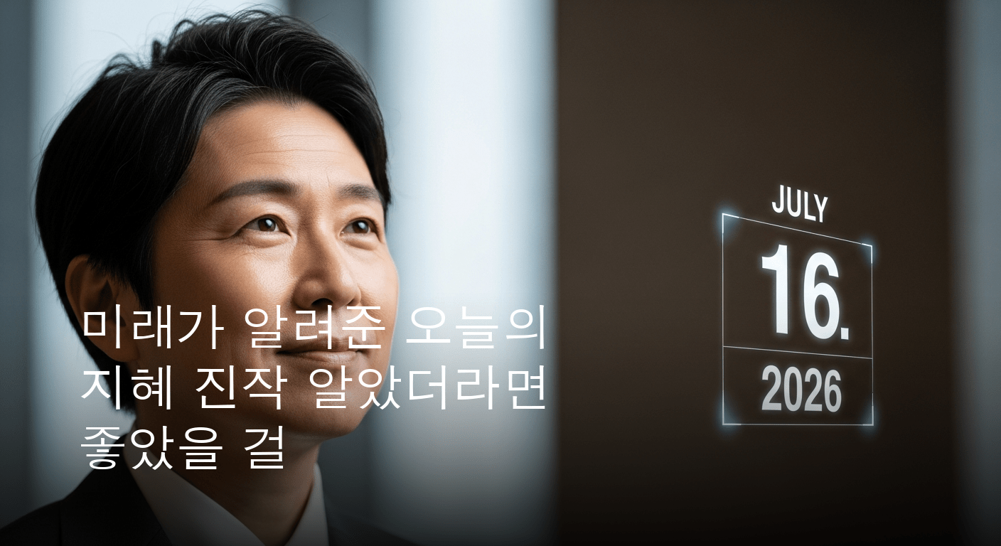2026년 7월 16일, 오늘을 살아가는 지혜로운 자세를 제시하다