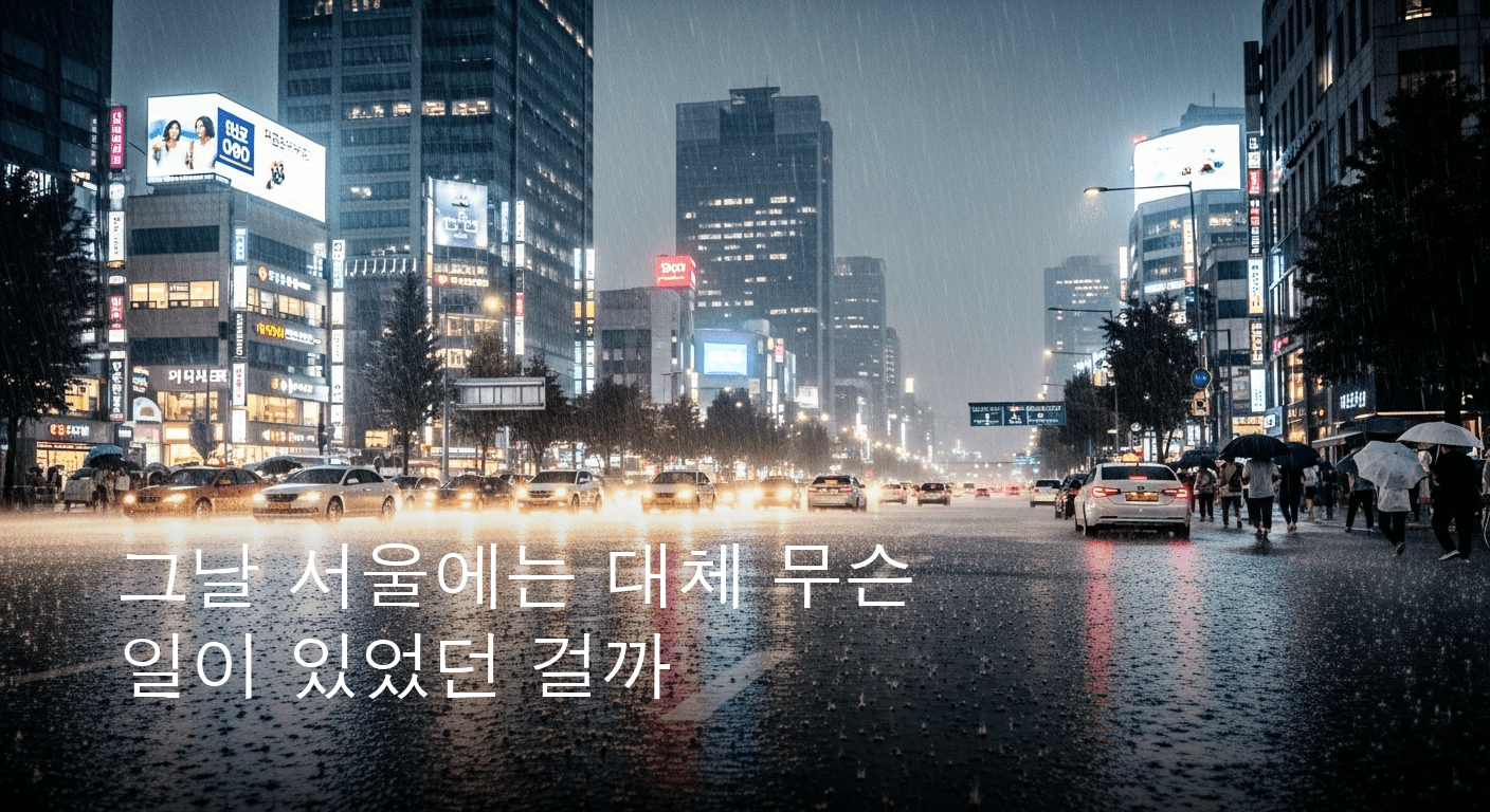 서울 강타한 기록적 물폭탄, 도시 전체가 침수와 산사태 경보 비상