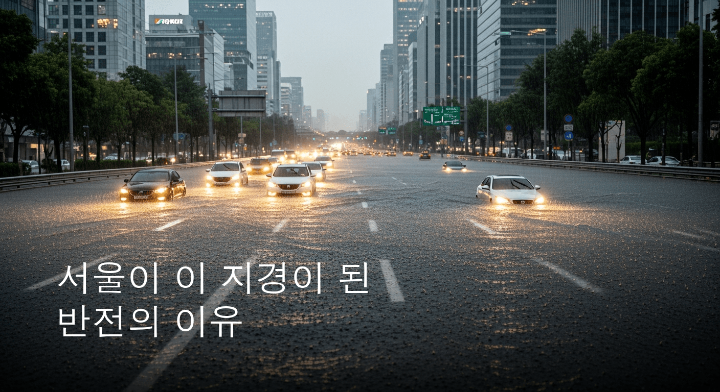 서울을 삼킨 폭우, 강서 은평 마포 침수경보 발령 및 주요 도로 전면 통제